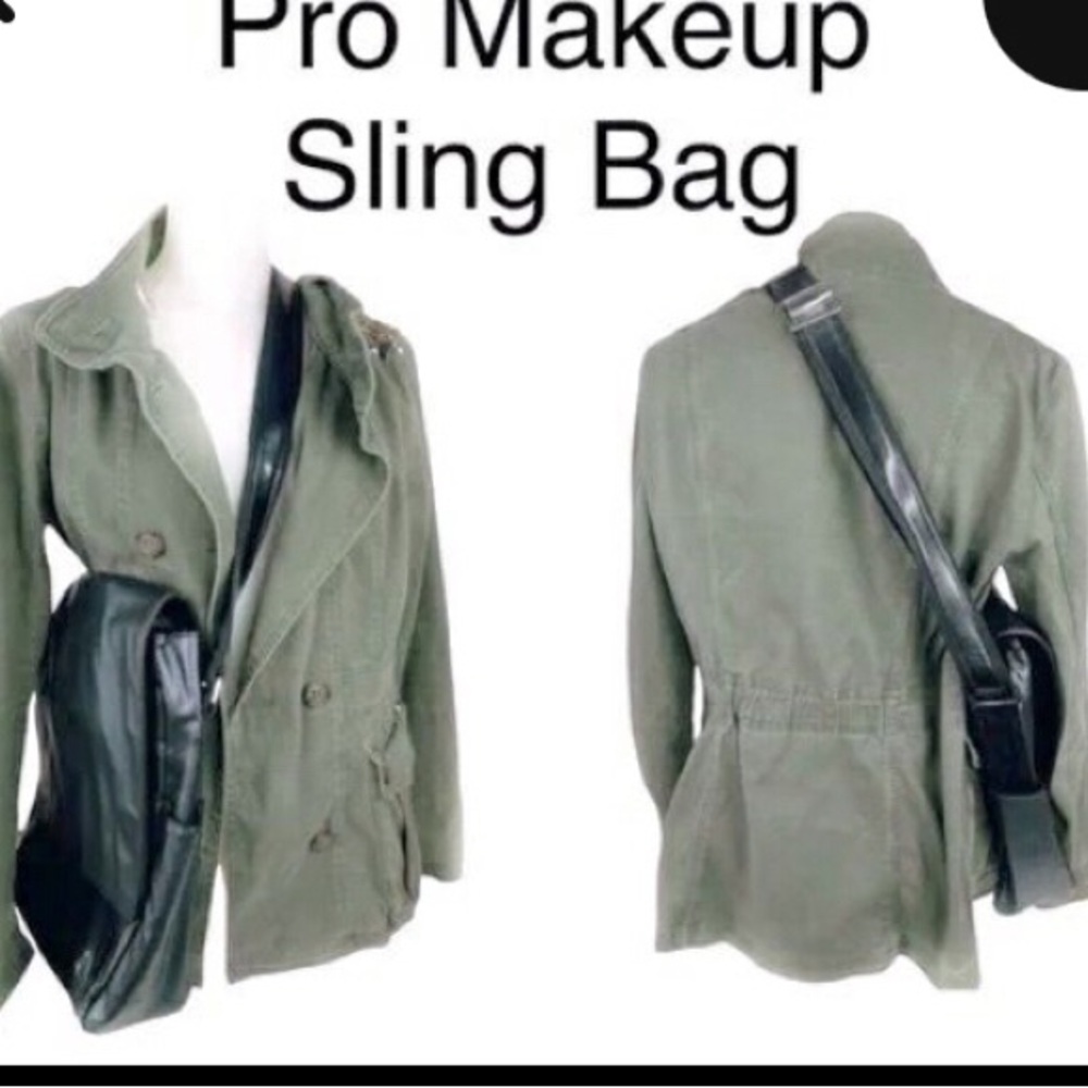 Mac makeup messenger style bag